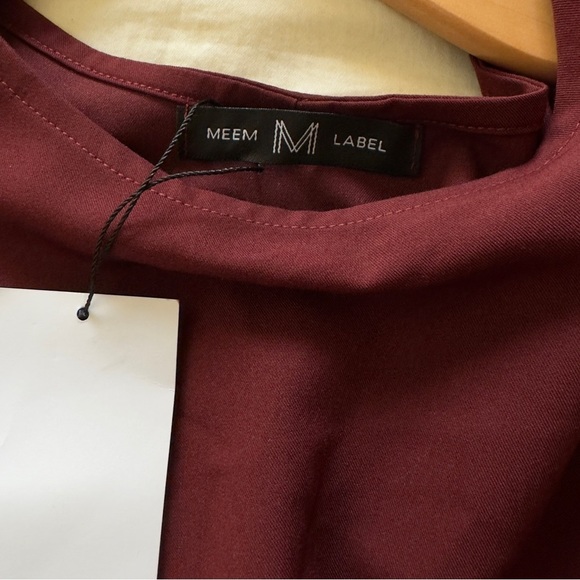 NWT MEEM M LABEL Essa Wine Midi Dress Size M - Picture 7 of 8